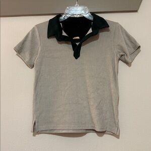 Cadets Casita Terry Polo Shirt in Gray SZ 10 NWT